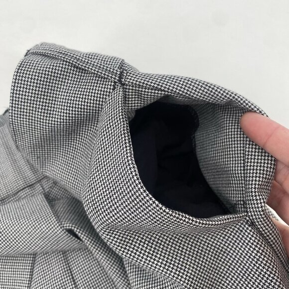 Zara Size Small Black White Houndstooth Pull On Culottes Belted - Picture 11 of 13